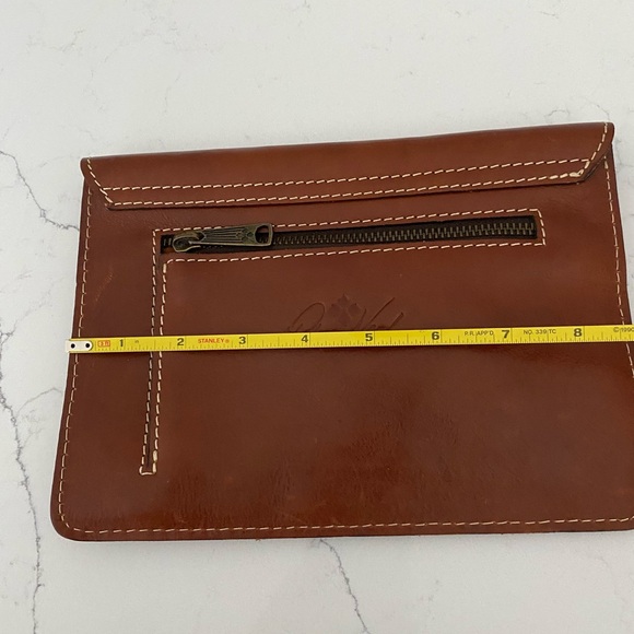 Patricia Nash Brown Leather Envelope Clutch - Picture 2 of 6